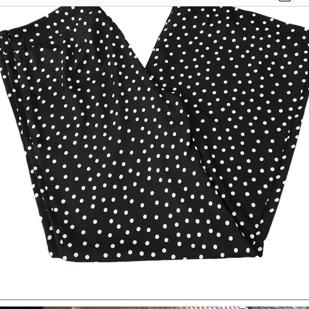 White House Black Market Polka Dot Wide Leg Silky High Waist Pants